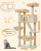 Taoqimiao Cat Tree 57.5-Inch, Cat Tower - Image 2