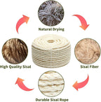 White Sisal Rope 1/4 Inch by 32-Feet - Image 4