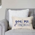 PANDICORN Lake Throw Pillow Cover 12x20 Inch Blue Words You Me and The Boat - Image 5