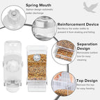 No Mess Bird Feeder Water Dispenser Set, Parakeet Cage Accessories, Bird Feeder - Image 7