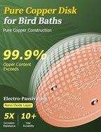 Mellbree 4-Pack Bird Bath Copper Disk, 0.6mm Reinforced 99.99% Pure Copper - Image 4