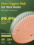 Mellbree 3-Pack Bird Bath Copper Disk, 0.6mm Reinforced 99.99% Pure Copper - Image 4