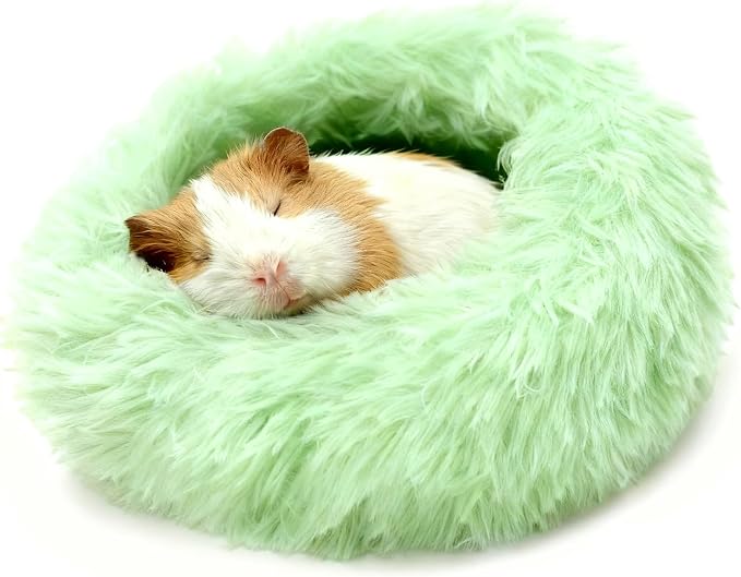 Guinea Pigs Bed Small Animal Bedding Donut-Shaped Burrowing Pet Bed Soft and by LightUpYourPetsLife