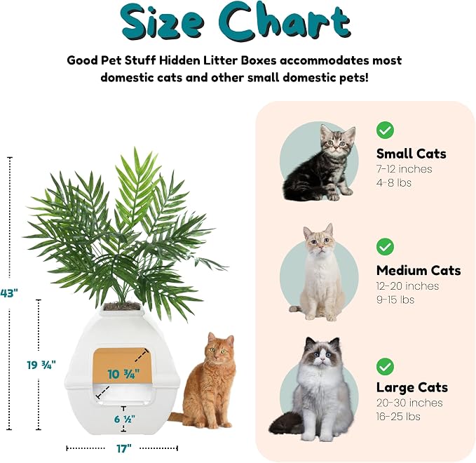 Good Pet Stuff Hidden Litter Box Planter, Decorative Cat Litter Enclosure - Image 8