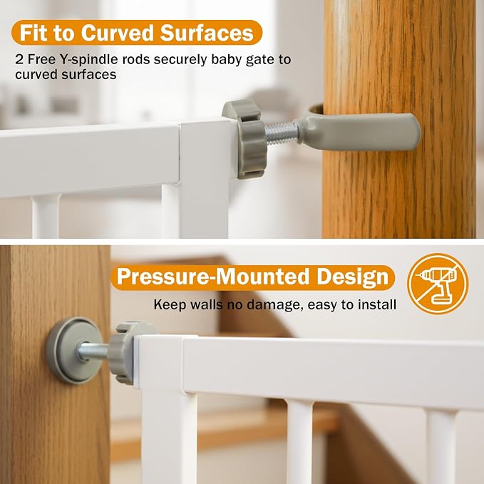 Baby Gate for Stairs, 29.7-43" Auto Close Dog Gate for Doorways & Hallways - Image 8