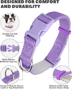 Dynmeow Soft and Breathable Cotton Dog Collar, Durable Adjustable Heavy-Duty - Image 7
