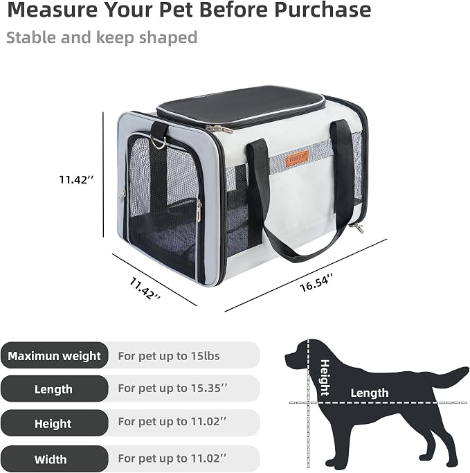 YUNIQUE Soft-Sided Cat & Dog Carrier - Image 2