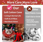 Cat Cone Collar Soft, Waterproof Cat Recovery Collars Spay Cones to Stop - Image 6