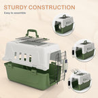 MoNiBloom 18-Inch 2-Door Top Loading Cat Carrier, Plastic Dog Crate Hard-Sided - Image 9