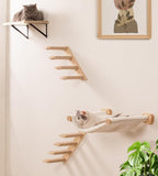 Cat Scraching Post Wall Shelves Set of 3 –1 Floating Fabric Hammock, 2 Cat Wall - Image 6