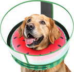 Inflatable Dog Cone with Anti-Licking Clear Shield, Protective Dog Donut Collar by Didopet