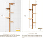 Wild Simulation Cat Tree for Kittens, 5-Level Floor to Ceiling Cat Wall Shelves - Image 6