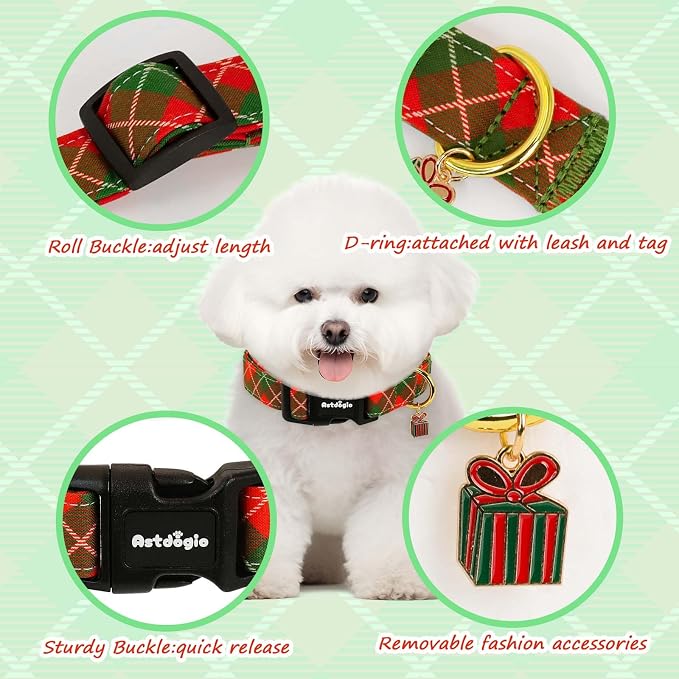 Small Christmas Dog Collar, Adjustable Dog Christmas Collars, Cute Dog Collars - Image 3