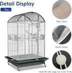 Adjustable Birdcage Seed Feather Catcher Bird Cage Net Cover Soft Skirt Guard - Image 6
