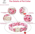 Strawberry Bow Dog Collar for Small Dogs - Image 3