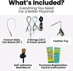 Forever Stick with Chew-Proof Metal Wire String and Transparent Fishing Line - Image 2