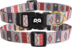QQPETS Adjustable Soft Dog Collar: Print Flower Pink Multicolor Cute Patterns - Image 8