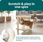 FurHaven 17.3" Tall Cat Scratching Post Tower - Image 4