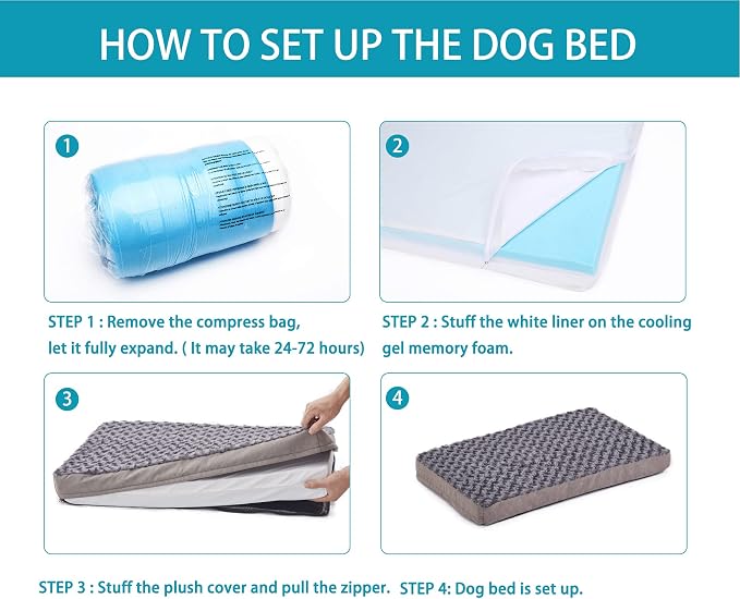 Jumbo Human Dog Bed, Orthopedic Memory Foam Pet Mat, Washable Dog Crate Bed - Image 7