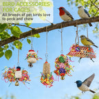 Morezi Bird Swing for cage Parakeet Parrot Swing Wood Ladder Toy Accessories - Image 2