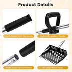 Chicken Poop Scooper and Rake, 2-in-1 Metal Sand Sifting Shovel - Image 9