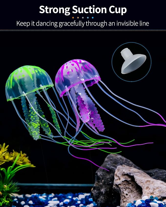 Uniclife 6 Pcs Glowing Jellyfish Ornament Decoration - Image 7