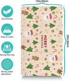 Christmas Dog Food & Water Mat, Paw Prints Santa Claus Snowman Xmas Pet Feeding - Image 3