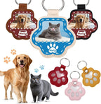 Custom Leather Pet Fur Keychain – Personalized Memorial Keepsake Keyring by Unknown