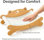 Cat Scratcher Bed for Indoor Cats & Hammock Lounge & Scratch Pad, Wooden Modern - Image 4