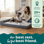 FurHaven Orthopedic Dog Bed for Large Dogs, L-Shaped Chaise Mattress, Egg Crate - Image 9