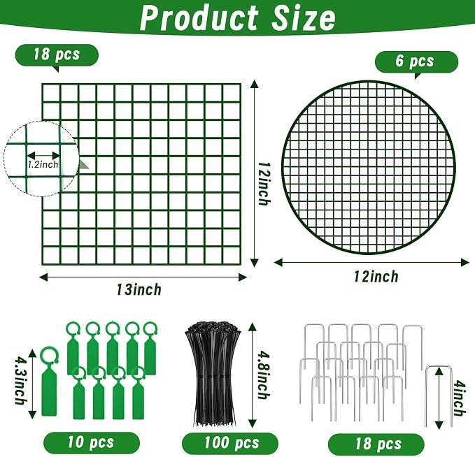 Convivium Plant Protectors from Animals 6 Packs, 13 x 12 in Metal Chicken Wire - Image 2
