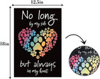 No long by my side but always in my heart Garden Flag, Pet Memorial Garden Flag - Image 2