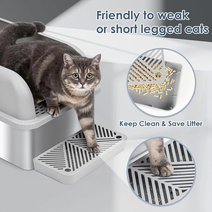 8" Deep Stainless Steel Cat Litter Box - Image 4