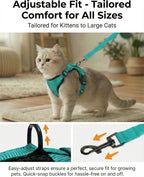 Luxelle 2 Pack Escape-Proof Cat Harness and Leash Set - Image 4