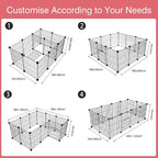 12 Panels Small Animal Playpen, C&C Cage - Image 7