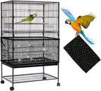 Daoeny Large Bird Cage Cover, Bird Cage Seed Catcher, Adjustable Soft Nylon by Daoeny