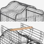 Yaheetech 63'' Bird Cage with Stand Wrought Iron Rolling Open Play Top Large - Image 6
