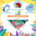 150 Pcs Hawaiian Dog Bandanas Bulk Pet Bibs Colorful Triangle Scarf Pet Bandanas - Image 2