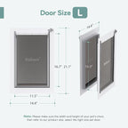 Baboni 3-Flaps Pet Door for Interior and Exterior Doors, Steel Frame and - Image 6