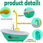 Parrot Automatic Bathtub with Shower, Cute Durable Bird Bath Shower Tub Birds - Image 3