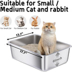 Stainless Steel Litter Box 2 Pack, Metal Litter Box - Image 2