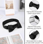 Segarty Dog Bowtie Neck Girth 12.6-18.1in, Adjustable Black Bowtie Collar - Image 2