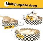Large Oval Cat Scratcher Bowl, Cardboard Cat Scratching Pad & Lounge Bed - Image 3