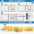 NEWBULIG Dog Playpen 8 Panels 32" Height Foldable Heavy Duty Metal Dog Exercise - Image 2
