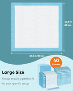 Pawfly 40 Sheets Disposable Bird Cage Liners, 23.6" x 23.6", Super Absorbent - Image 4