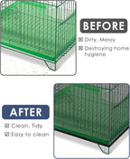 Bissap 2 PCS Bird Cage Seed Catcher, 59-90'' Universal Birdcage Net Nylon - Image 5