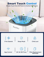 Priestley Air Purifier for Bedroom, Dorm Up to 1100Ft², Smart WiFi Air Purifiers - Image 6