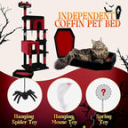 Globlazer Heavy Duty Gothic Cat Tree, 72in Large Cat Tower - Image 4