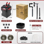 172GPH Canister Filter, External Aquarium Filter Ultra-Quiet Water Circulation - Image 6