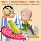 3 Pcs Bird Perch Resin Bird Beak Grinding Stone Leaf Shape Perch Stand Foot - Image 6